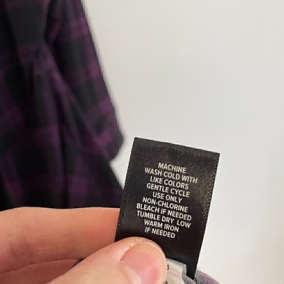 TORRID 2 Plus Size Purple Plaid Studio Wrap Dress Black Surplice 3/4 Sleeve 2X - Picture 9 of 16